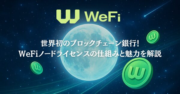 世界初のブロックチェーン銀行！WeFiノードライセンスの仕組みと魅力を解説